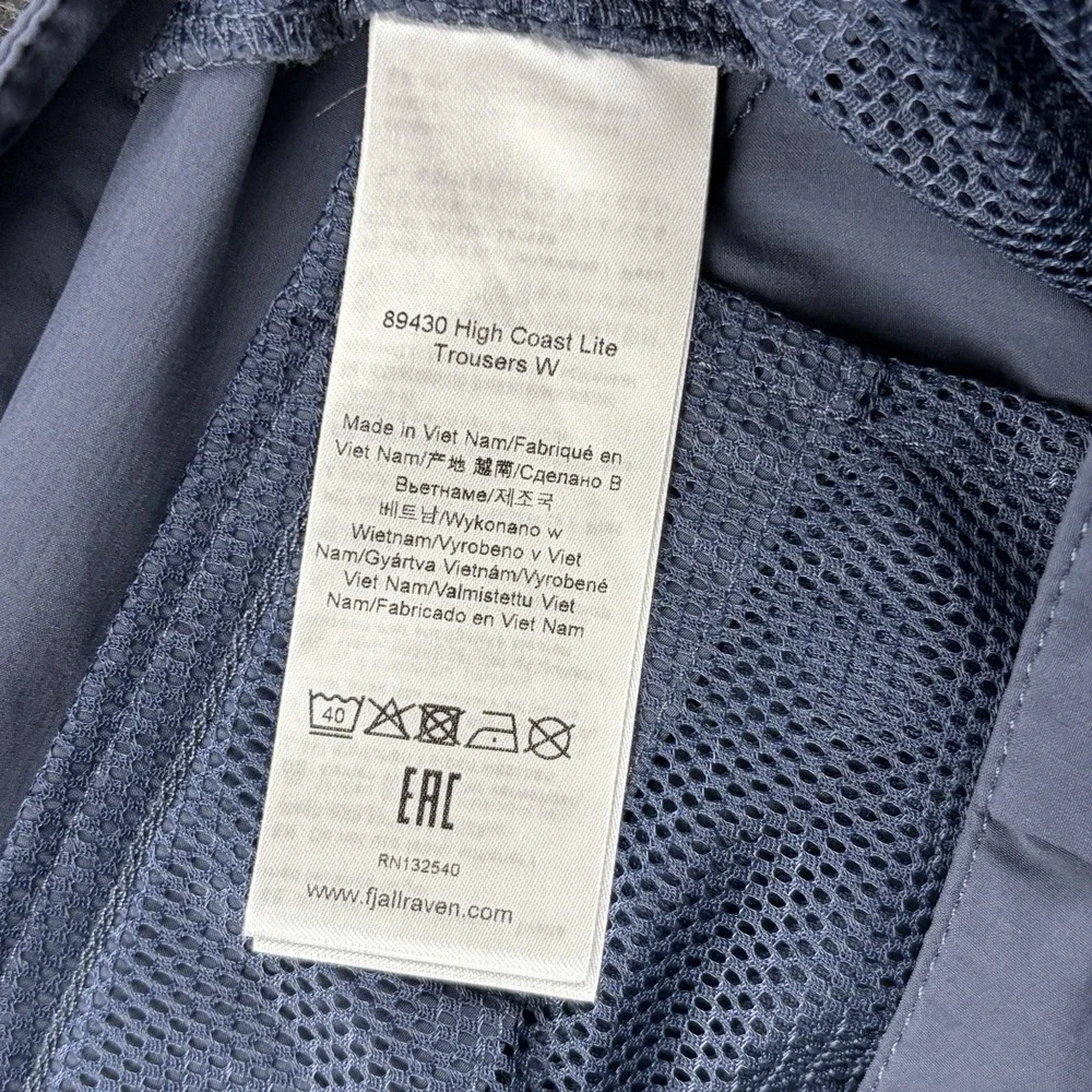 Fjallraven High Coast Lite Trousers Women's 29 Blue Stretch Hiking Pants
